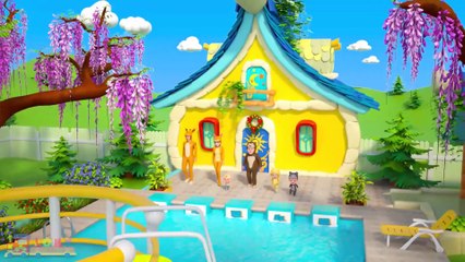 Animals Swimming Pool Outdoor Playground - Nursery Rhymes Baby Song Loky DoDoBee