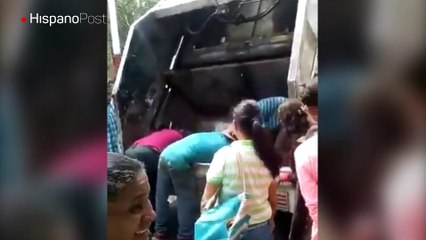 Herido es trasladado en camión de basura hasta hospital