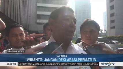 Wiranto Menilai Deklarasi Kemenangan Versi <i>Quick Count</i> Prematur