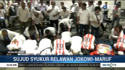 Relawan Sujud Syukur Jokowi Unggul