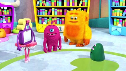 cartns for Kids | Monster Math Squad | fll EPISODE | Big Burp Monster at the Library