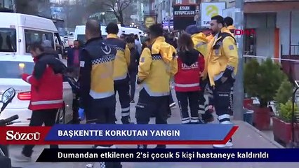 Başkentte korkutan yangın