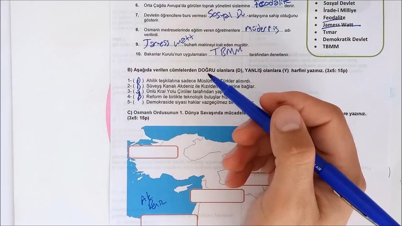 7. Sınıf SOSYAL BİLGİLER 2. Dönem 2. Yazılı Soruları ve Çözümü (%99 Çıkabilir  )