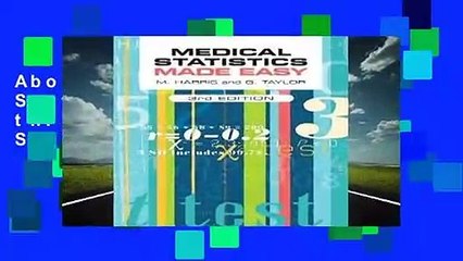 About For Books  Medical Statistics Made Easy, third edition  Best Sellers Rank : #1
