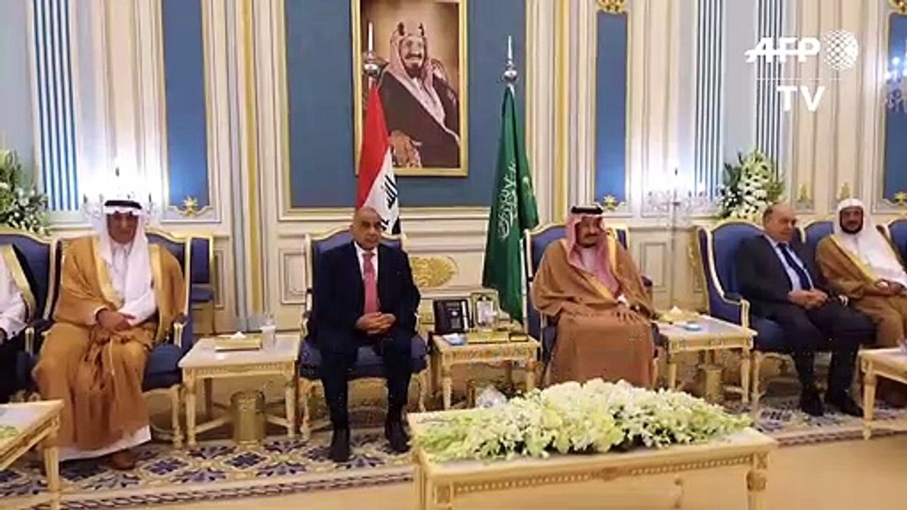 رئيس الوزراء العراقي يلتقي الملك سلمان بن عبد ا...
