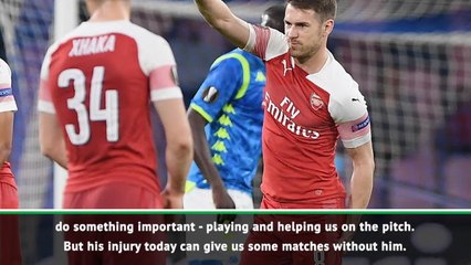 Скачать видео: Ramsey a doubt for remainder of Arsenal season - Emery