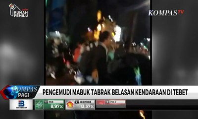 Pengemudi Mabuk Tabrak Belasan Kendaraan di Tebet