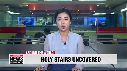 Rome's "Holy Stairs" bared for first time in 30 years