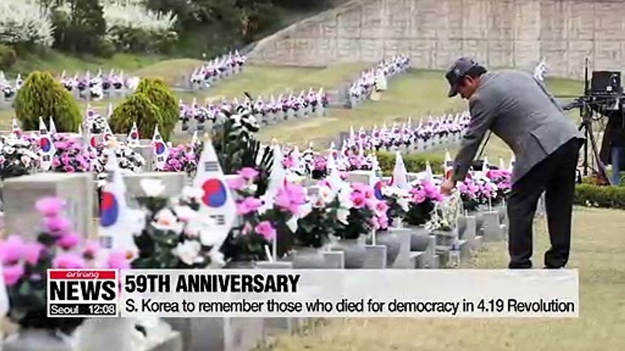 S. Korea celebrates 59th anniversary of April 19 Revolution