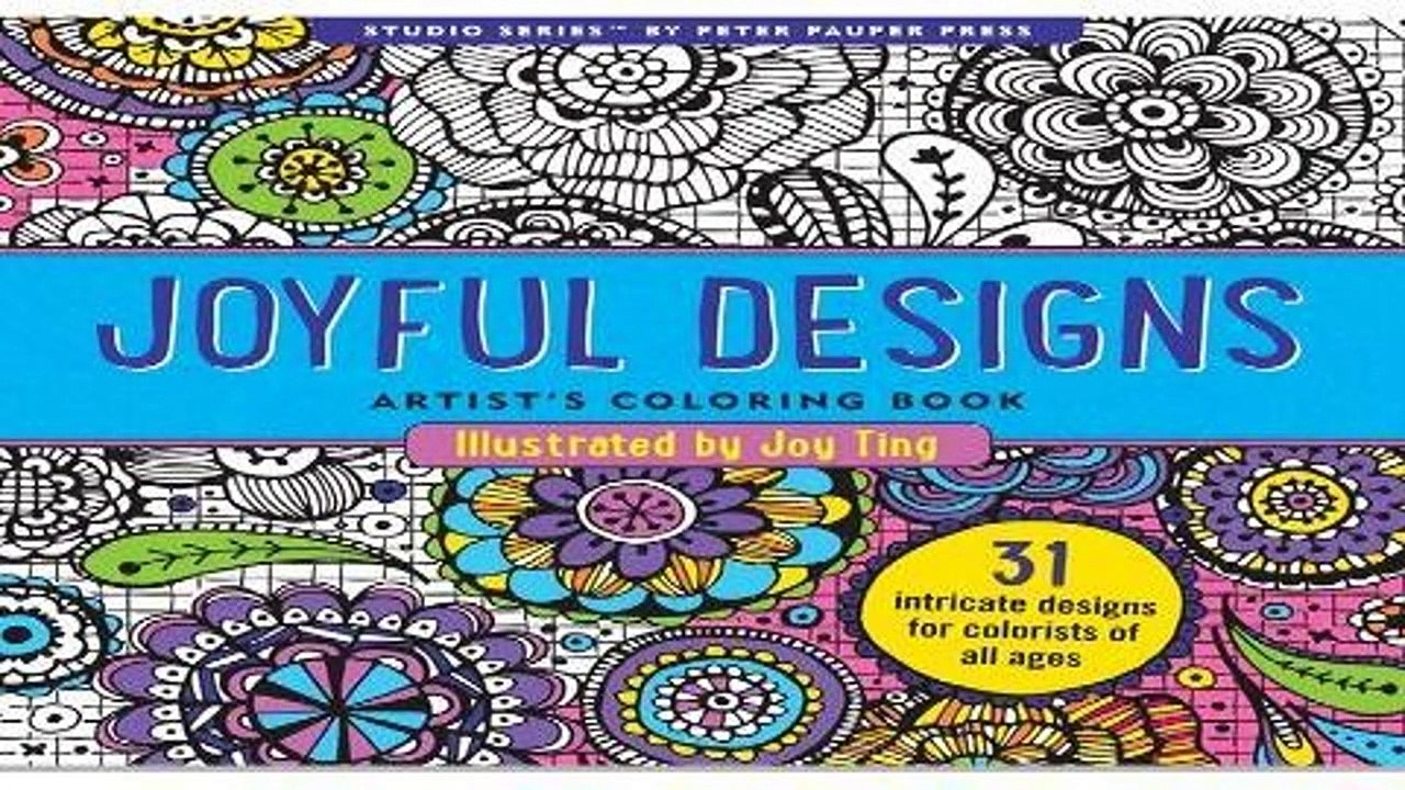 Full version  Joyful Designs Adult Coloring Book (31 stress-relieving designs) (Studio)  Best
