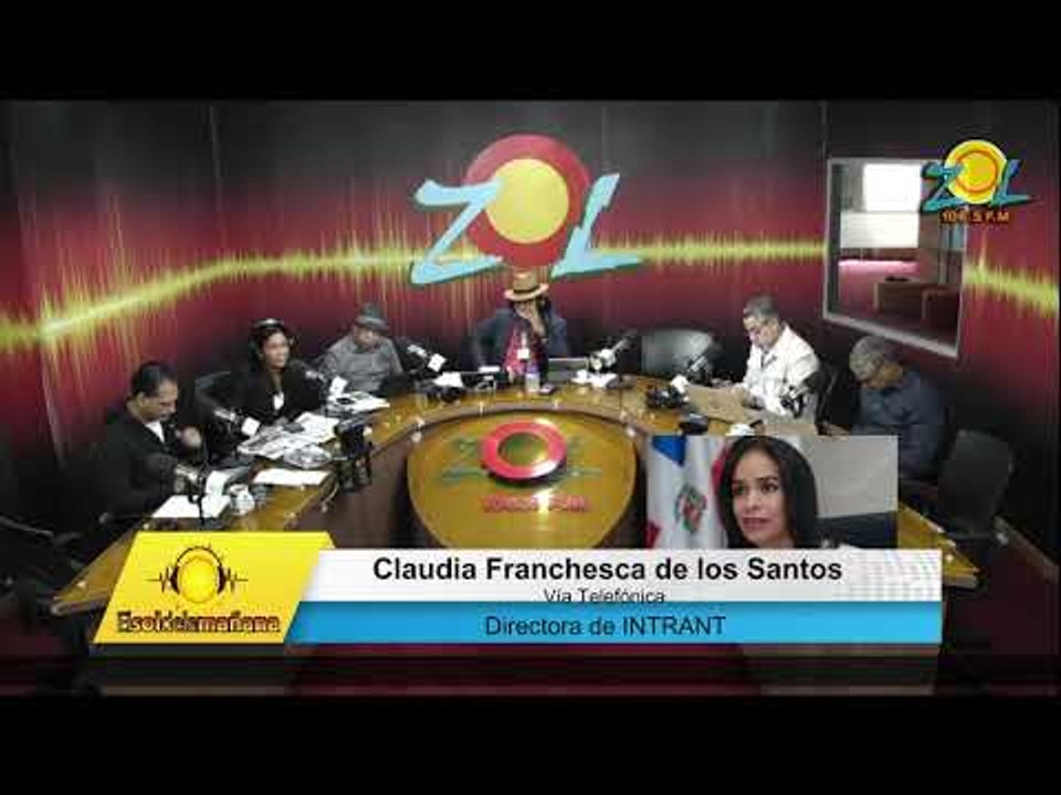 Claudia Franchesca de los Santos informa de servicios del INTRANT vía online
