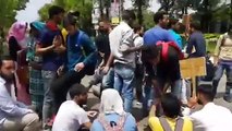 Pahari students protesting against Pahari Advisory Board