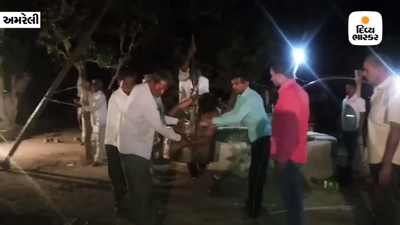 સાવરકુંડલાના હાથસણી ગામે કૂવામાંથી માટી કાઢતી વ...