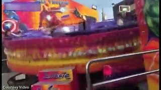 Horrifying Moment Girl Is Launched From A Moving Fairground Ride In Spain