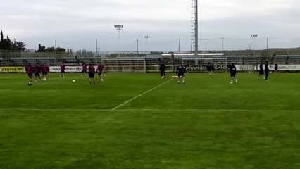 Último entrenamiento de la semana del Real Zaragoza (19-04-2019)