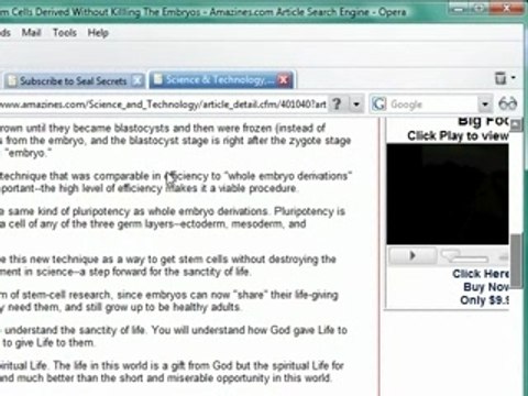 Actual Embryonic Stem Cells Derived Without Killling ...