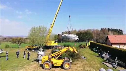 Le fuselage de l'avion Noratlas 31 a été déposé à Moyenpal