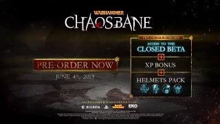 Warhammer: Chaosbane – 2nd Beta Launch Trailer - PS4