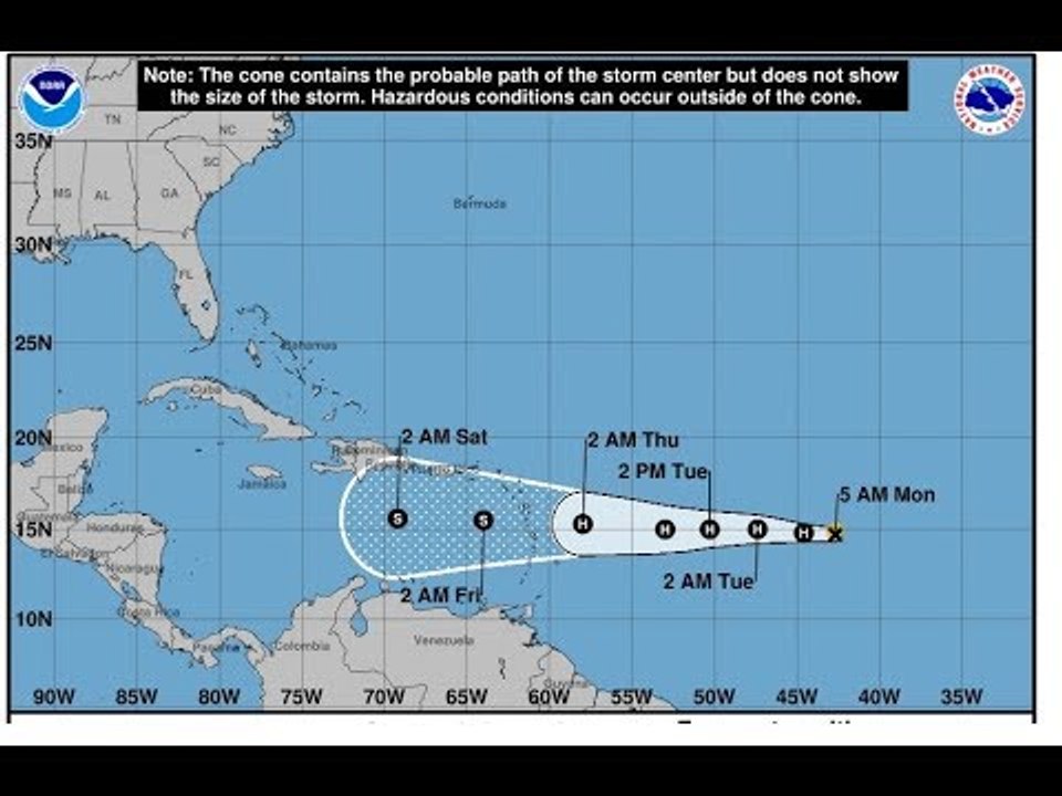 Ing. Gloria Ceballos Dir.ª de meteorología habla de la trayectoria del huracán Issac