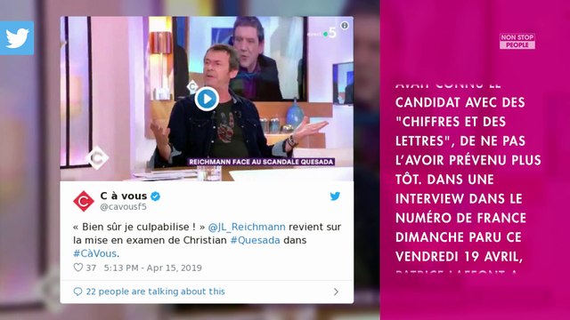 Christian Quesada : Patrice Laffont réagit aux reproches de Jean-Luc Reichmann
