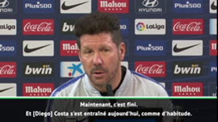 33e j. - Simeone : "Le problème avec Costa est résolu"