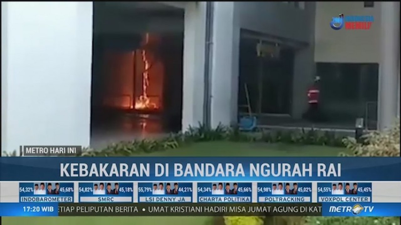 Terminal Keberangkatan Bandara Ngurah Rai Terbakar