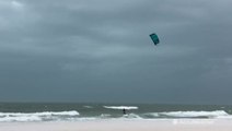 Strong wind and waves pound Florida coast