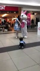 Little Girl Loves Meeting Easter Bunny