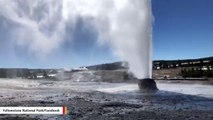 Yellowstone National Park: Beehive Geyser Eruption Caught On Camera