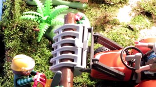 Playmobil Film français de Tracteur, transport du bois de la Grue Forsthaus Stop Motion Kinderserie | Gertie S. Bresa
