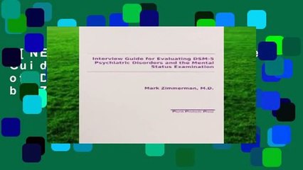 [NEW RELEASES]  Interview Guide for Evaluation of Dsm-V Disorders by Zimmerman