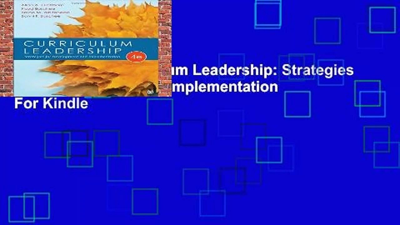 Full E-book  Curriculum Leadership: Strategies for Development and Implementation  For Kindle