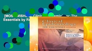 [MOST WISHED]  Clinical Epidemiology: The Essentials by Robert Fletcher