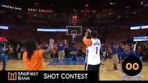 Au buzzer, un fan du Thunder inscrit un panier du milieu du terrain pour 20 000 dollars