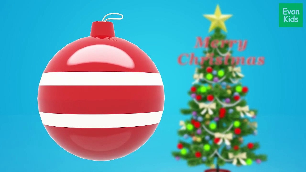 Learn colors with 3d christmas tree ornaments - evankids