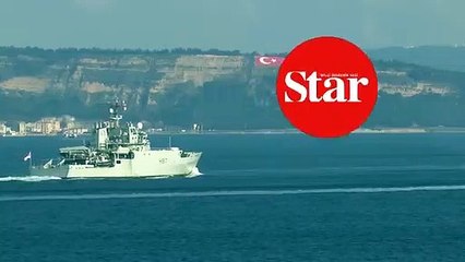 İngiliz savaş gemisi, Çanakkale Boğazı’ndan geçti