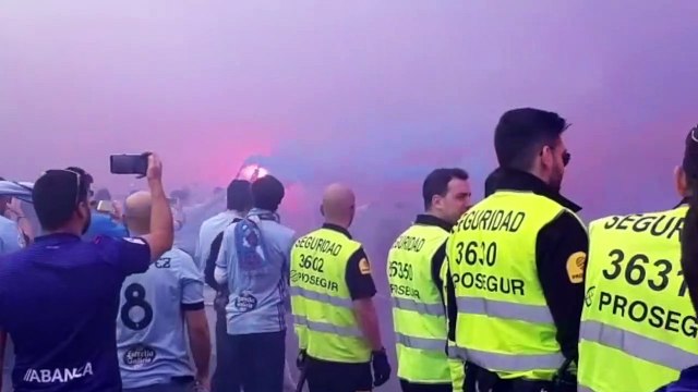 Celta-Girona: Espectacular Recibimiento al Celta en los Aledaños de Balaídos