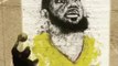 Basket-Ball - Boubou painted LeBron James while dribbling a basketball