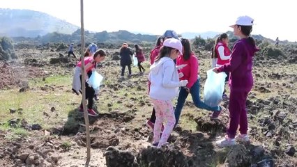 Öğrenciler "Yanık Ülke"De Çöp Topladı
