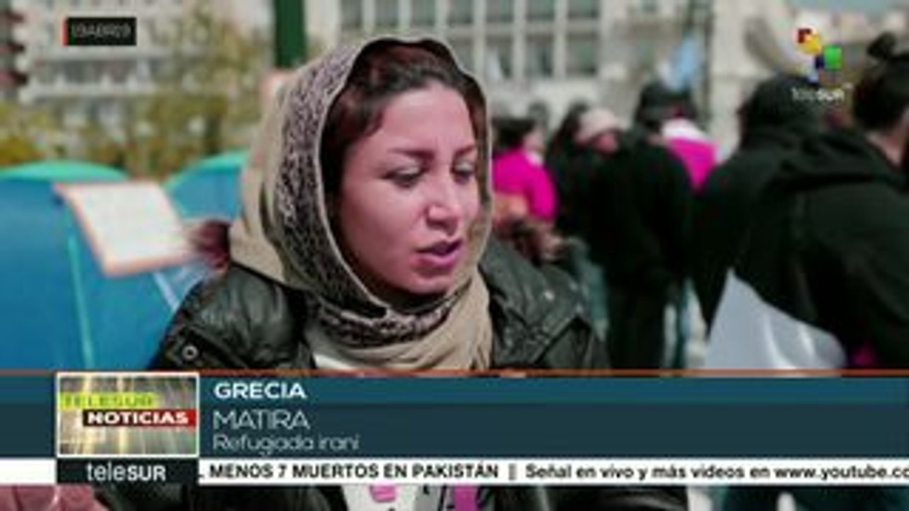 Refugiados en Grecia defienden su derecho a un hogar digno