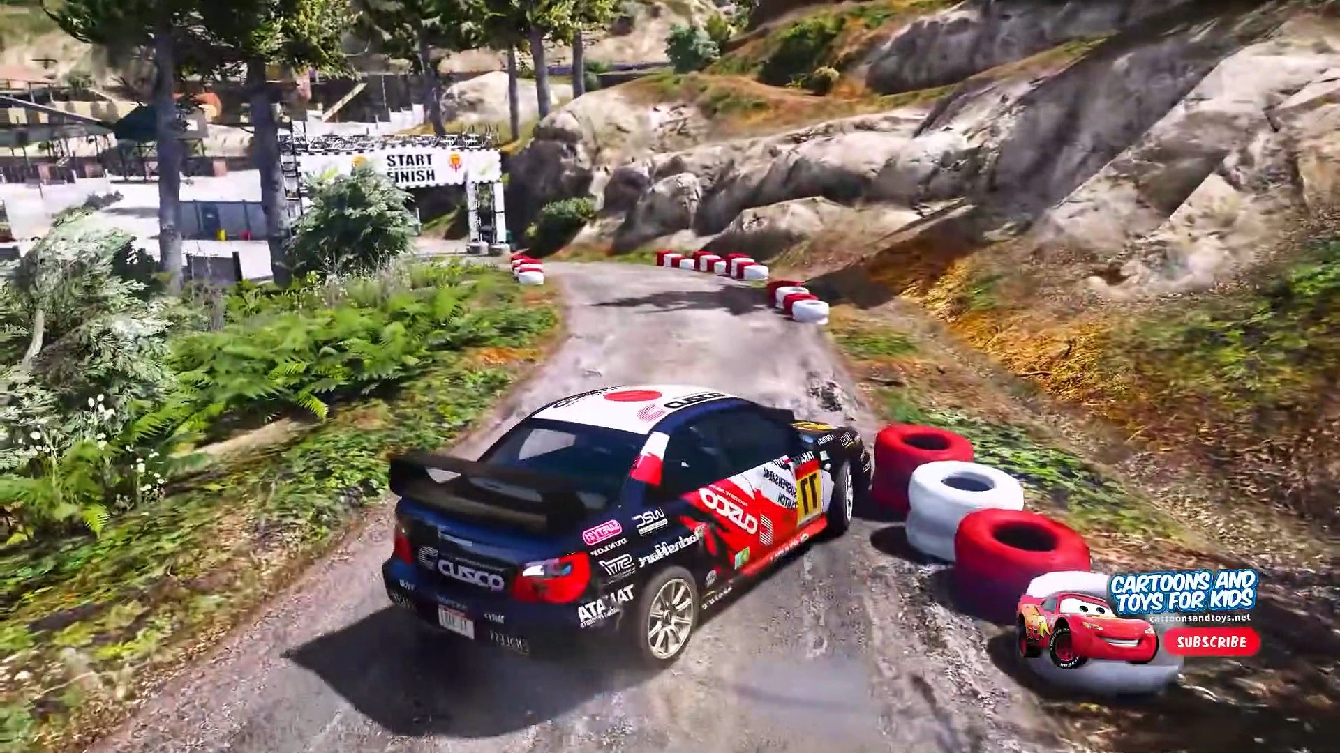 ⁣WRC RALLY CARS VS CARS 3 PARKOUR CHALLENGE (Cars 3 Challenge)