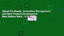 About For Books  Innovation Management and New Product Development  Best Sellers Rank : #1