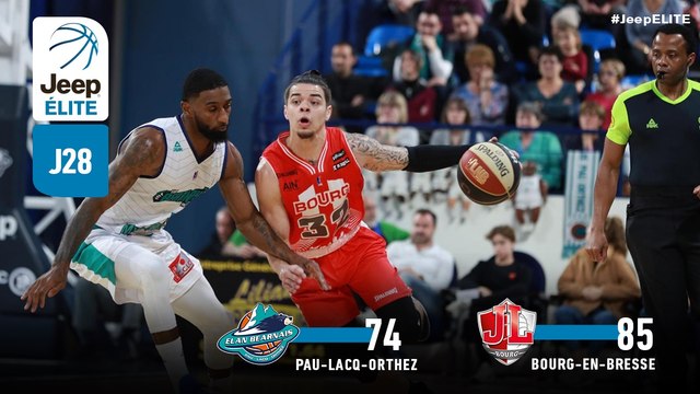 Jeep® ÉLITE : Pau-Lacq-Orthez vs Bourg-en-Bresse (J28)