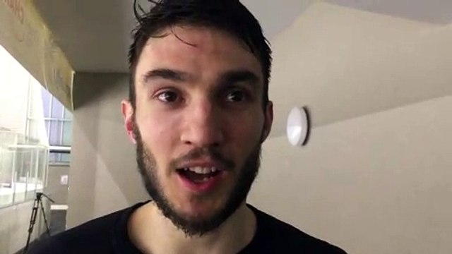 Hockey sur glace : la réaction du défenseur spinalien Audric Donnet après la victoire face à Annecy 2 lors du premier match du carré final de D3