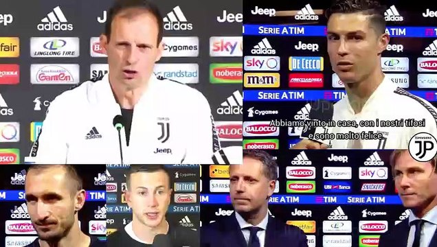 Juventus-Fiorentina 2-1 - JUVE CAMPIONE D'ITALIA 2018-2019 - Conferenza stampa SHOW di ALLEGRI + Intervista a CRISTIANO RONALDO, ALLEGRI, CHIELLINI, BERNARDESCHI, PARATICI e NEDVED | W8NDERFUL 20.04.2019 8° SCUDETTO CONSECUTIVO