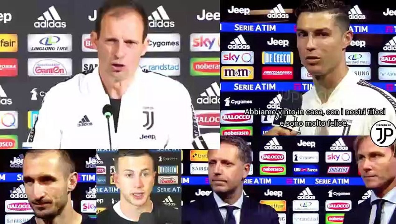 Juventus-Fiorentina 2-1 - JUVE CAMPIONE D'ITALIA 2018-2019 - Conferenza stampa SHOW di ALLEGRI + Intervista a CRISTIANO RONALDO, ALLEGRI, CHIELLINI, BERNARDESCHI, PARATICI e NEDVED |  W8NDERFUL 20.04.2019 8° SCUDETTO CONSECUTIVO