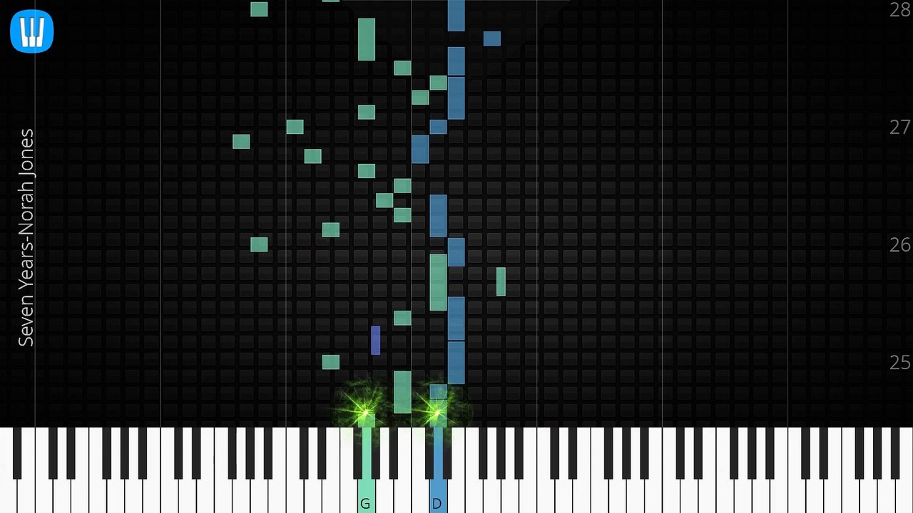  [Piano Solo]Seven Years, Norah Jones-Synthesia Piano Tutorial