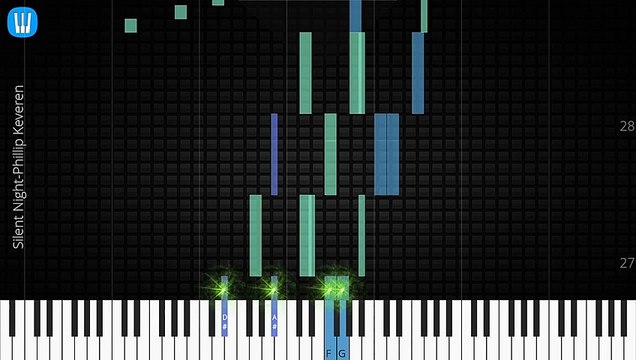 [Piano Solo]Silent Night, Phillip Keveren-Synthesia Piano Tutorial