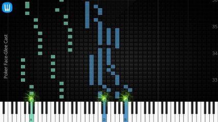  [Piano Solo]Poker Face, Glee Cast-Synthesia Piano Tutorial