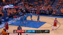Westbrook blocks Lillard from behind